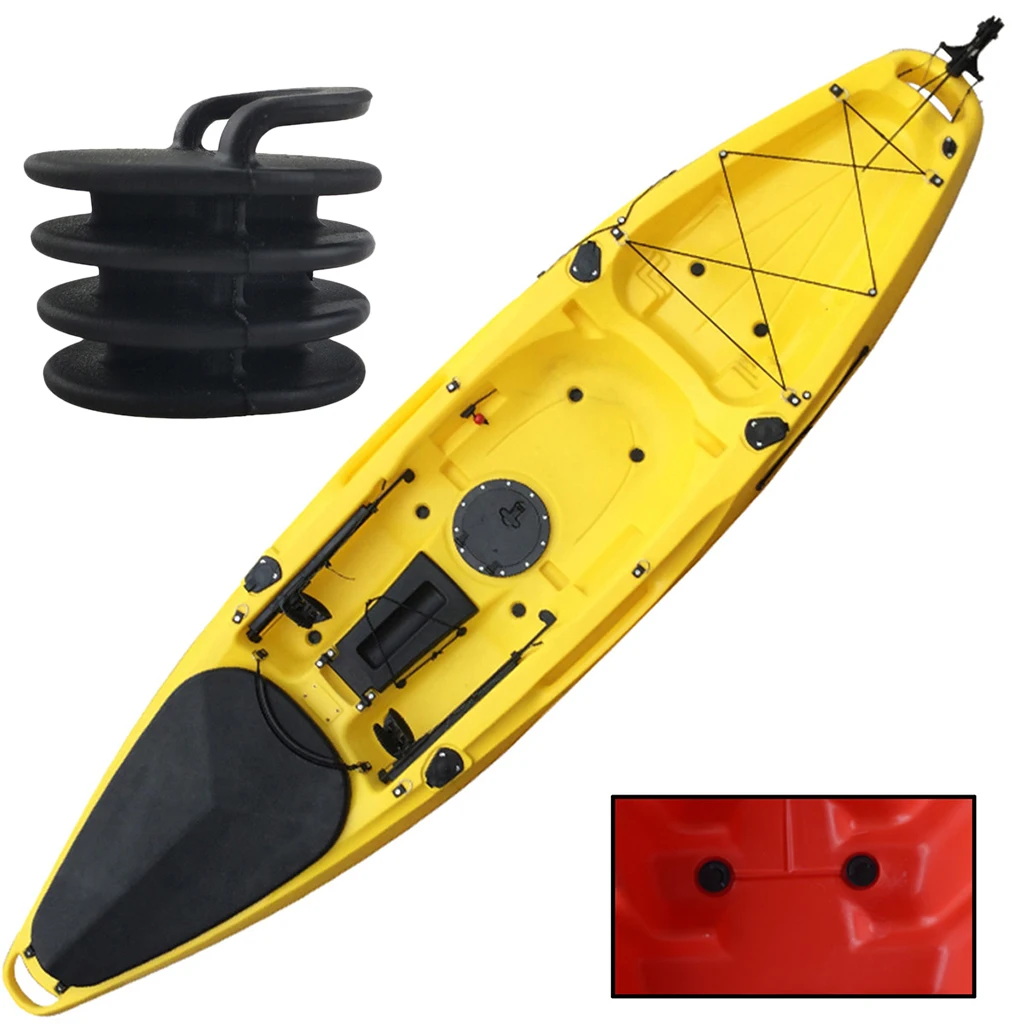 Set Kayak Canoa Barca Scupper Tappi Bung Drain Plugs Accessori 6 Pezzi 