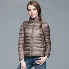 

Women Winter Coat 2021 New Ultra Light White Duck Down Jacket Slim Women Autumn Puffer Jacket Portable Windproof Down Coat Parka
