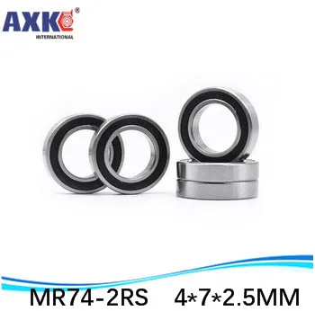 

88888 Free Shipping High quality MR74-2RS ABEC-5 4*7*2.5 mm Miniature Ball Bearings MR74RS L740 10pcs/lot