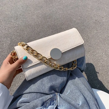 

Fashion Solid Color Simple Small Armpit Bag PU Leather Shoulder Bags For Women Travel Mini Chain Handbags Travel Hand Bag Sac