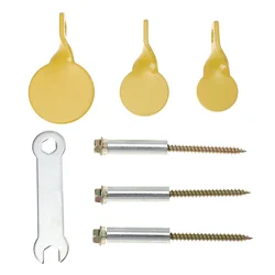 1 Set Small Spinning-Target Screwed-Type Stainless Steel Plinking Target Kit