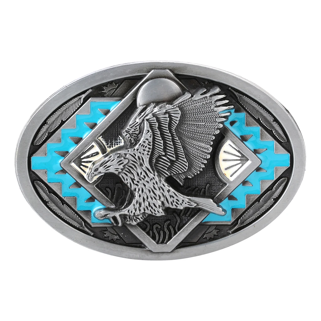 Men's Belt Buckle Buckle Vintage Eagle Pattern Belt Buckle Western Fits For Denim Belt Trouser Belt