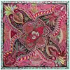 Silk Scarf Women Large Shawls Stoles Cashew Print Square Scarves Echarpes Foulards Femme Wrap Bandanas 130*130CM 3