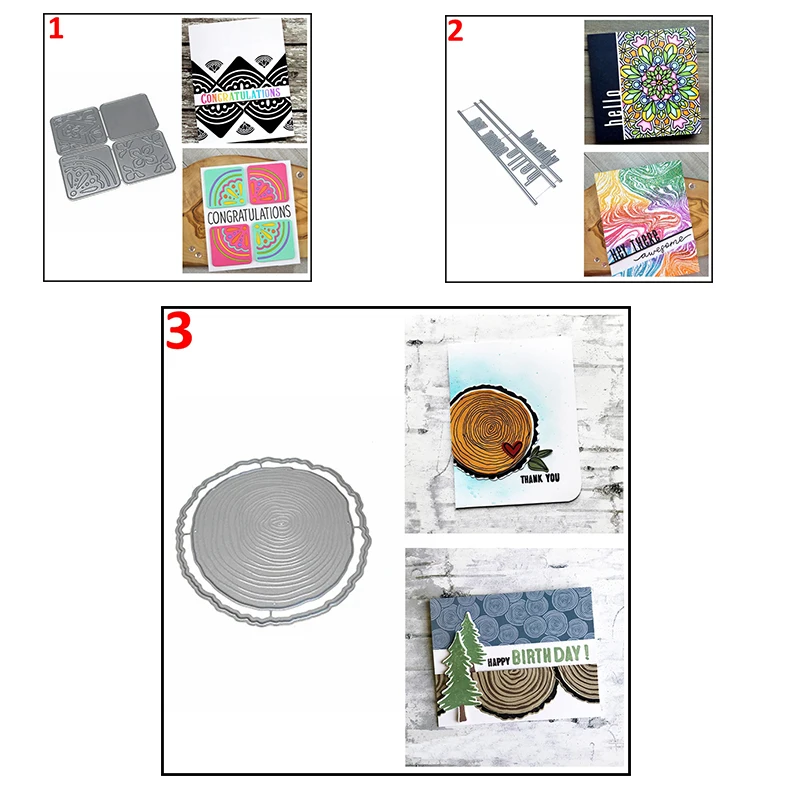 

Metal Cutting Dies Set Flowers Water Splash Frame Timber Annual Ring Frame Words Border DIY Craft Paper Embossing Dies 2020