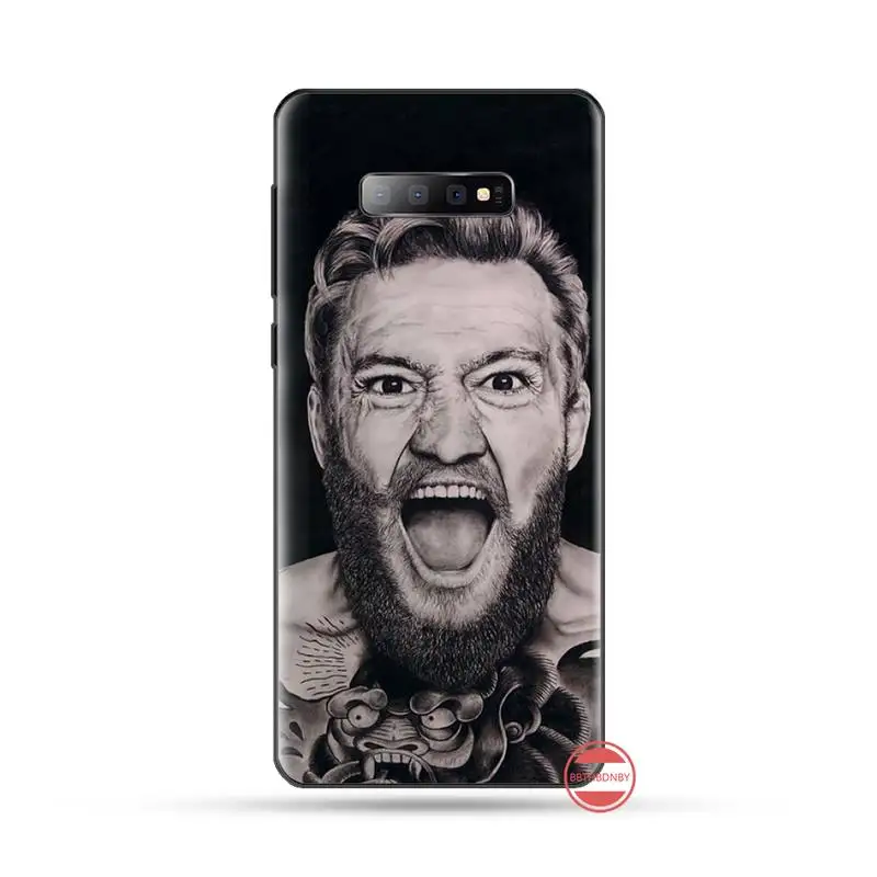 Conor McGregor ирландский истребитель ТПУ черный чехол для телефона Корпус Samsung S6 S7 edge S8