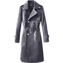 Новая высококачественная ветровка мужская Осенняя зимняя модная красивая куртка X-long Повседневная двубортная Толстая размера плюс S-4XL5XL6XL