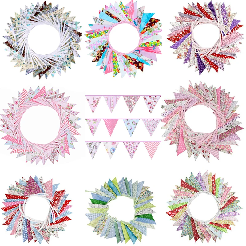 

36 Flags10m 33 ft Colorful Garlands Birthday Bunting Banners Pennant Baby Shower Wedding Garland Flags Party Decoration Supplies