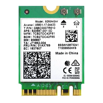 

AX200NGW Wireless Card Dual Band 2.4/5G 2.4Gbps Bluetooth 5.0 NGFF M.2 Wifi Card MU-MIMO 2X2