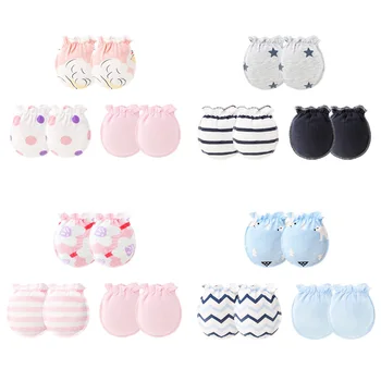 

3Pairs/Set Baby Gloves Cotton Baby Anti Scratching Gloves Newborn Scratch Gloves Protection Face Baby Mittens Infant Accessories
