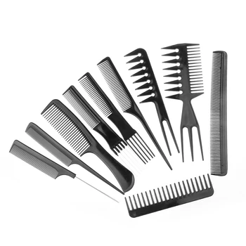 

10pcs/Set Professional Hair Brush Comb Salon Barber Anti-static Hair Combs Hairbrush Hairdressing Combs Hair Care Styling Tools