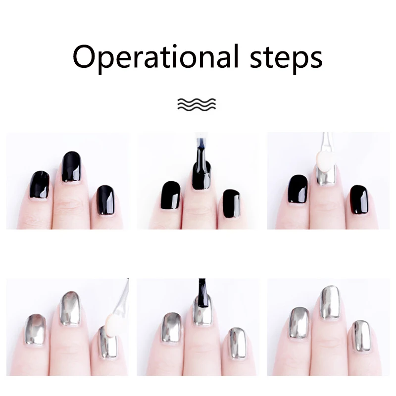 0,5 г зеркальный блеск для ногтей порошок металлический цвет УФ-гель ...