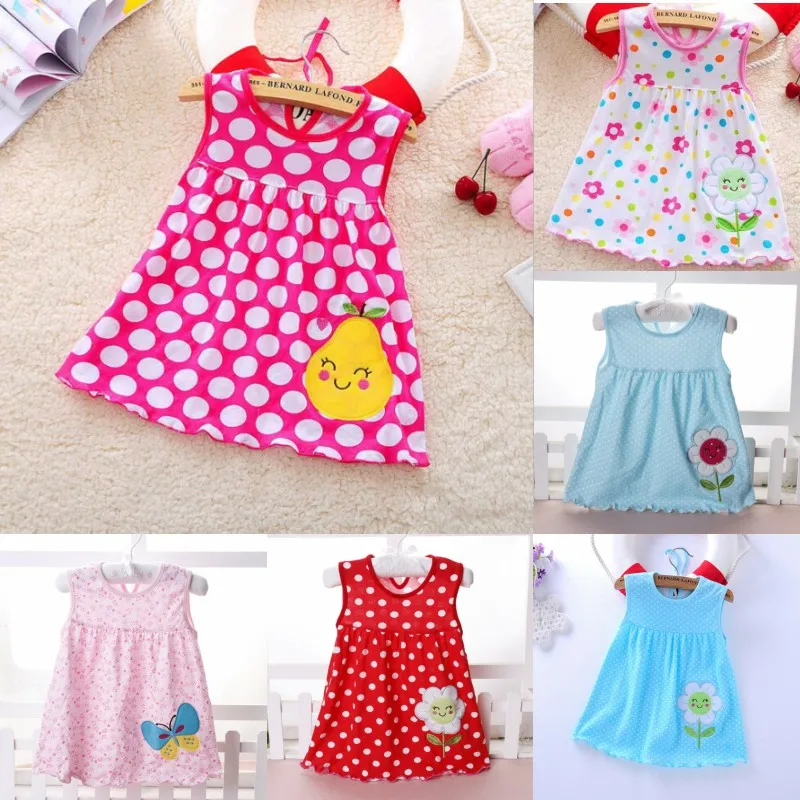 

Baby Girls Dresses New Arrival Summer Style Novelty Girl's Children Clothes Sleeveless Lace And Knee Cotton Vest Princess Dres