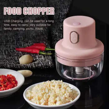 

Portable Mini Food Chopper 100/250ml Processor Electric Garlic Mincer USB Ginger Vegetables Shredder Dicer For Picnic Camping