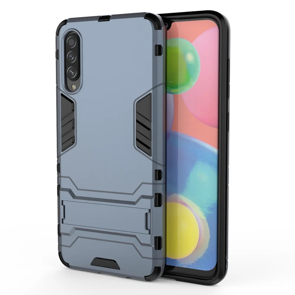 NavyBlue OUDINI задняя крышка Подставка Броня противоударный чехол для samsung Galaxy A70S A750 A70 A72018 A72017 чехол - Цвет: NavyBlue