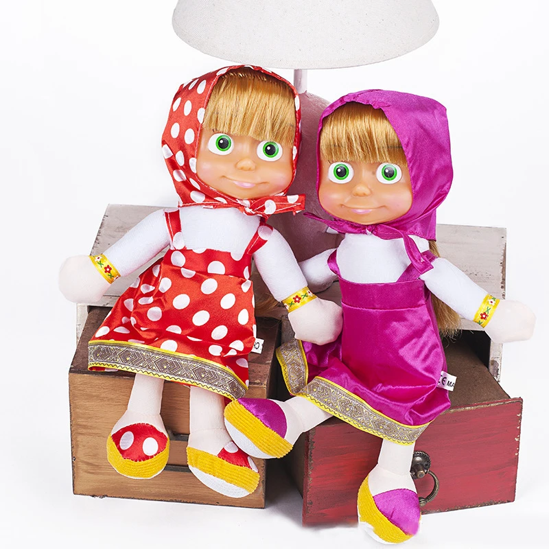 22 см, мультяшная Марфа и медведь, милая плюшевая кукла Марты, популярная русская Марфа, плюшевая игрушка для мальчиков и девочек, детская игрушка в подарок