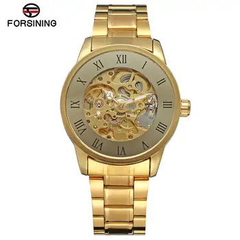 

FORSINING Business men's and women's watches stainless steel watches fashion automatic mechanical wrist watches