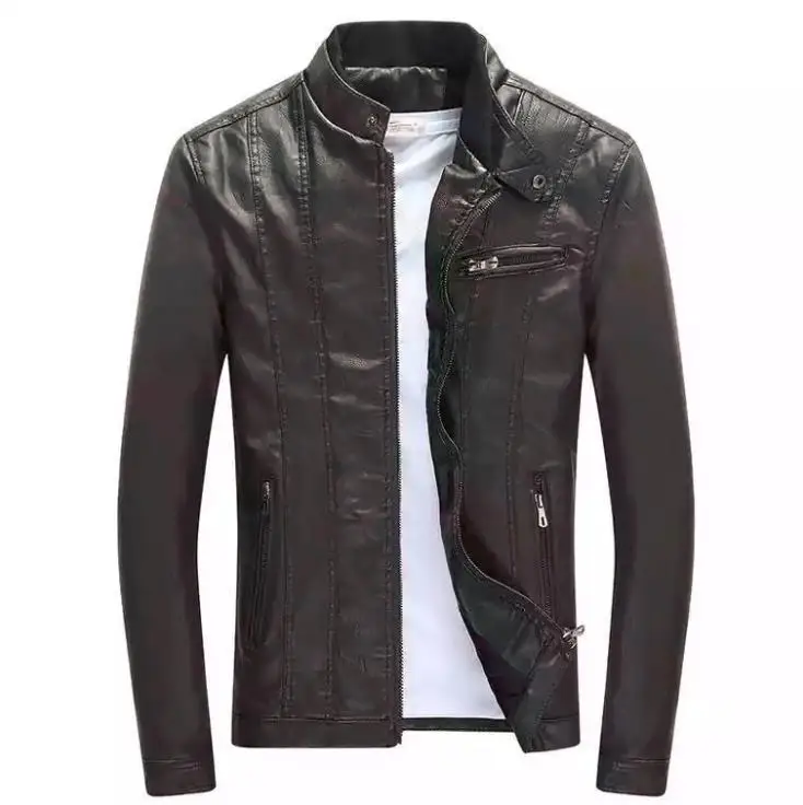 Mens Winter PU Leather Jacket Male Warm Windbreaker Faux Coats Casual Man Motorcycle Biker Leather Jackets ramoneska Clothing