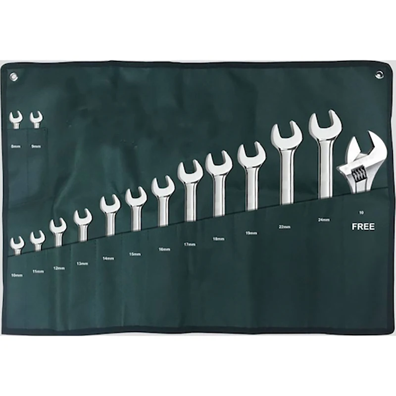 SATA 08025 для Ключи(набор) 14пр. Комбинированные(Metric) чехол. Ключ рожковый гаечный Ключ разводной гаечный установлен