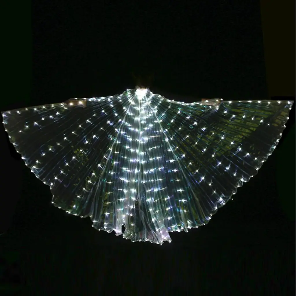 Belly Dance LED Isis Wings Egyptian Indian Club Light up Dancing Wings