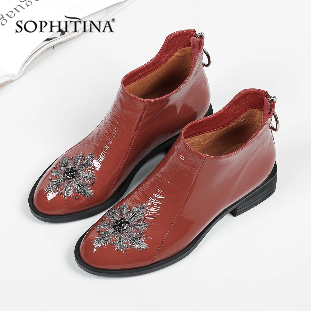 SPHITINA/Специальные женские ботинки с цветочным рисунком пикантные удобные туфли