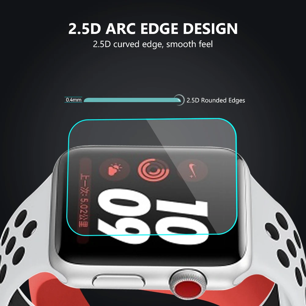 0,3 мм 2.5D премиум-класса с уровнем твердости 9H закаленное Стекло Смарт-часы Экран защитная плёнка для НУА Вэй 38, 42 мм, версия для Apple IWatch серии 1/2/3