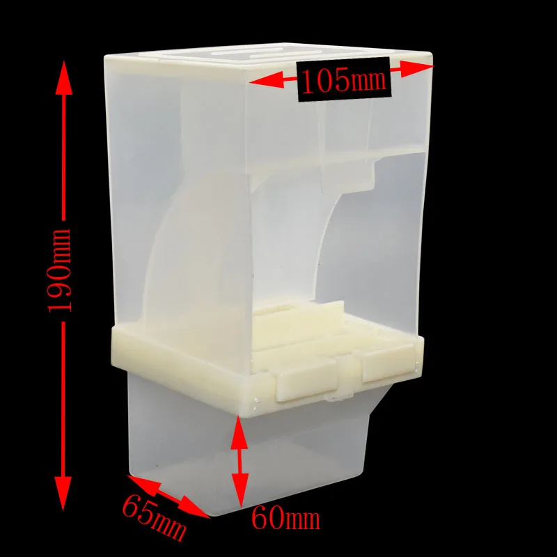 1 шт. ПЭТ птица предупреждение всплеск контейнер для еды попугай подвесная автоматическая кормушка для птиц Starling поставки для животных - Цвет: large