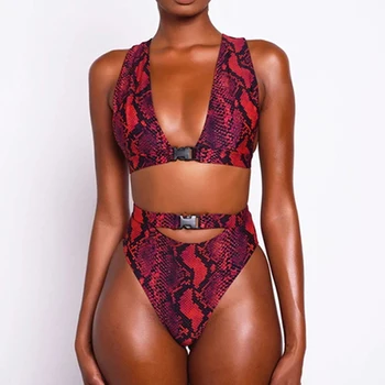 Vwaire High Waist Bikini African Swimwear