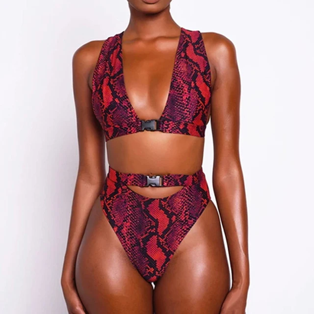 Vwaire High Waist Bikini African Swimwear