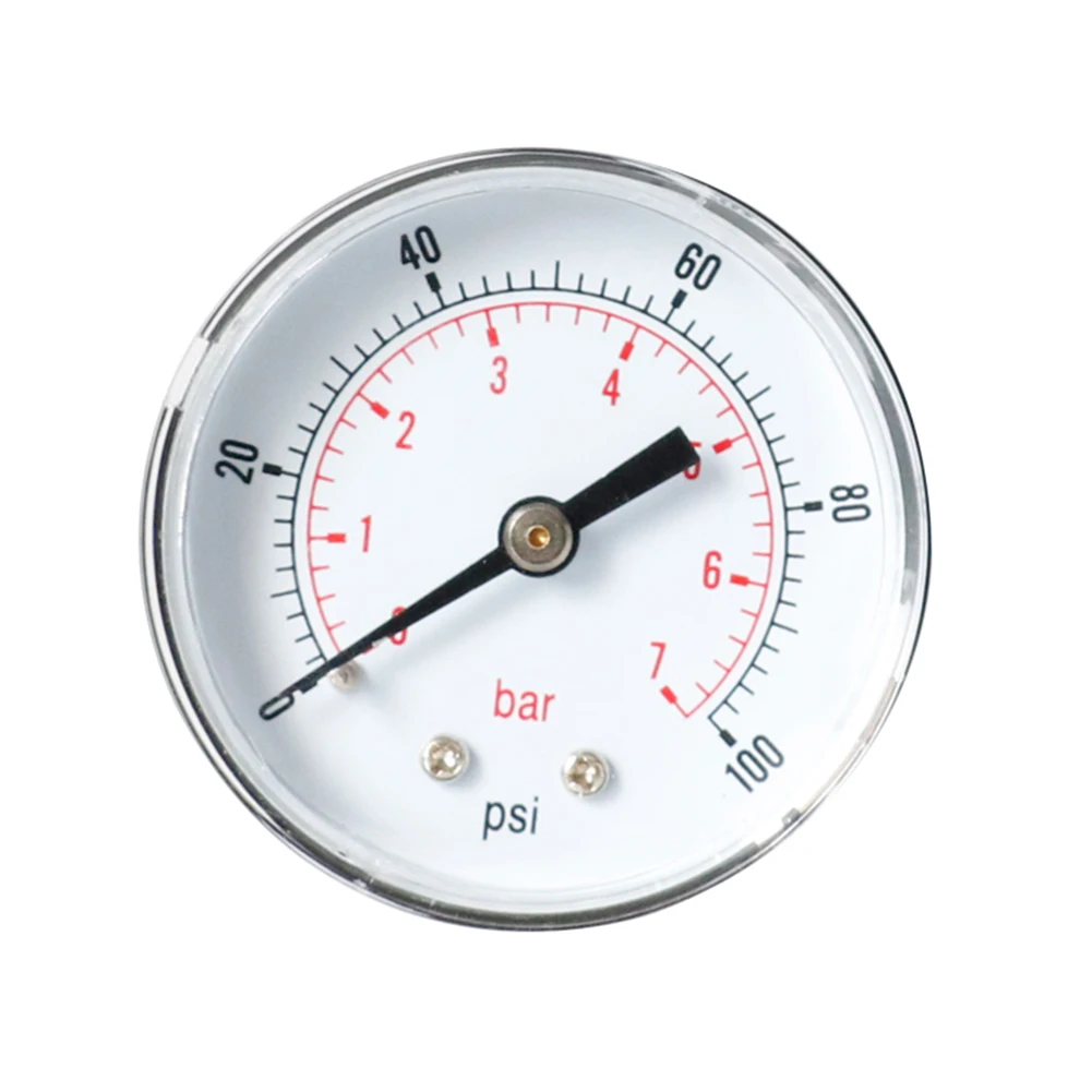 0-15psi 0-1bar осевой манометр барометр Циферблат Манометр 1/8 BSPT для воздуха Вода Нефть Газ