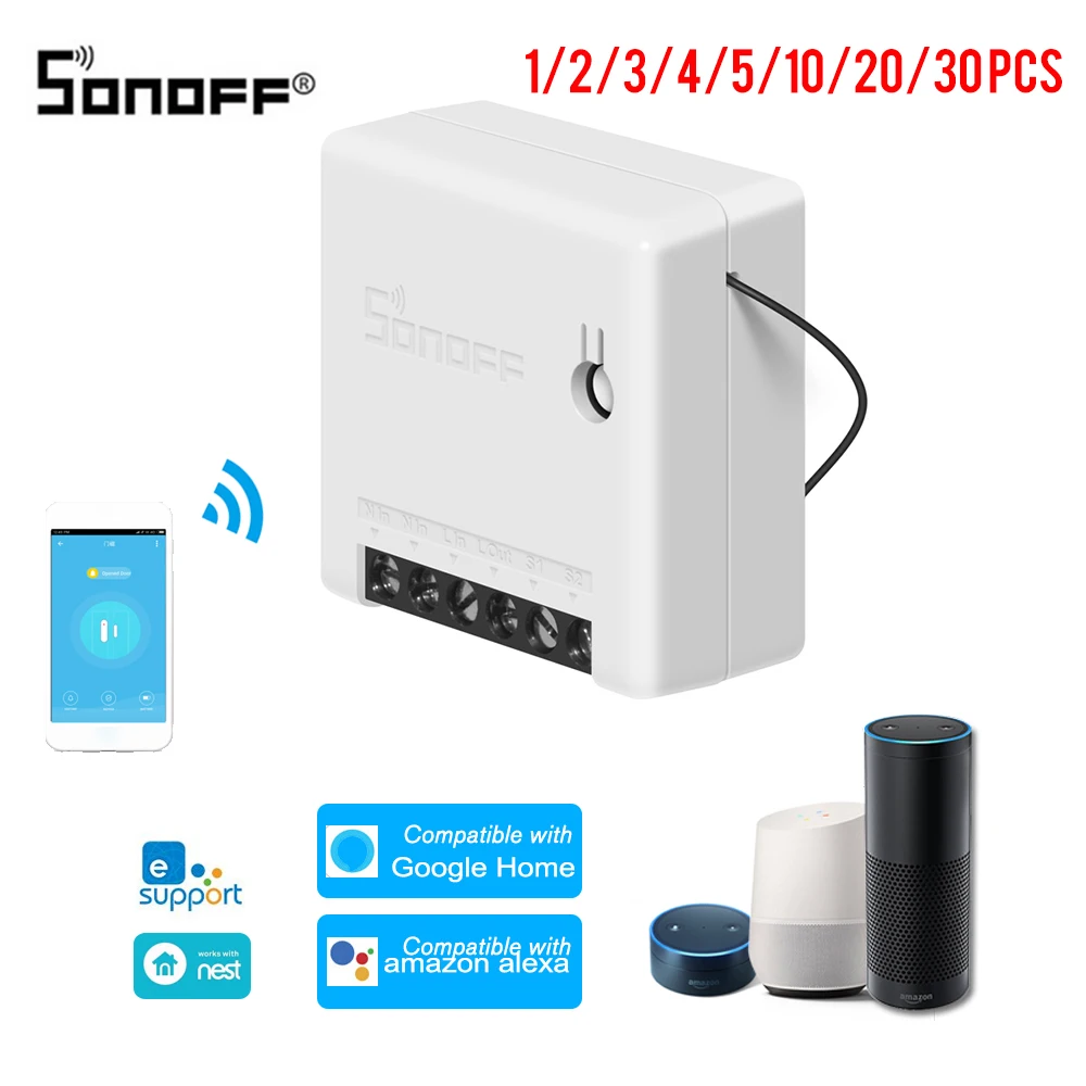 SONOFF Mini Two Way Intelligent Switch DIY Appliance Automation Remote  Control Switches for Alexa Google Home WiFi Smart Switch