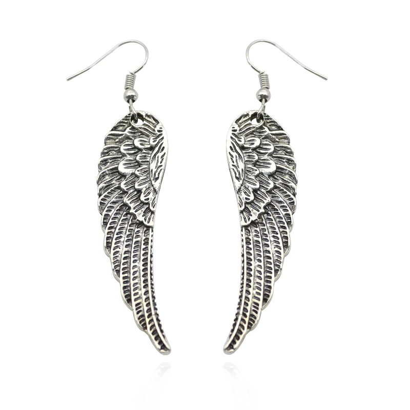 2019 подвесные металлические серьги в стиле панк и ретро|angel wing earrings|earrings for womenearrings |