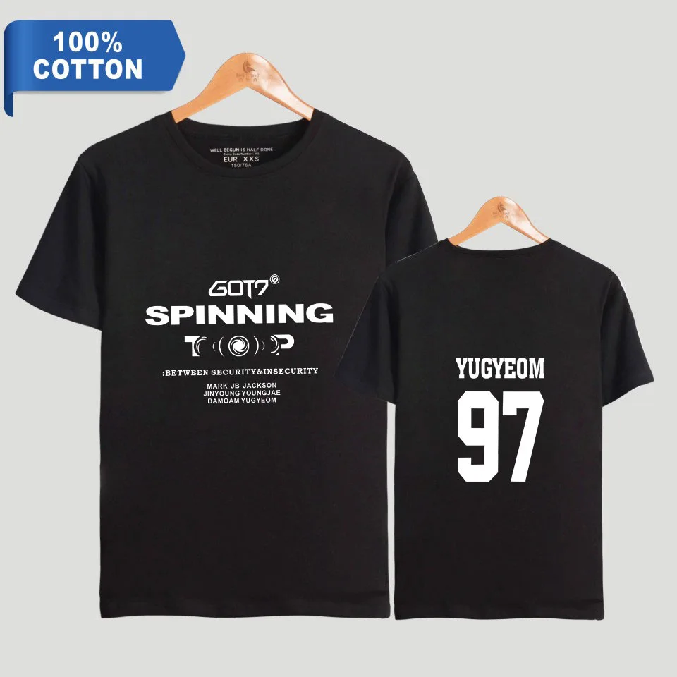 

Hot Sales South Korea GOT7 Combination Korean-style Casual Pure Cotton Short-sleeved T-shirt