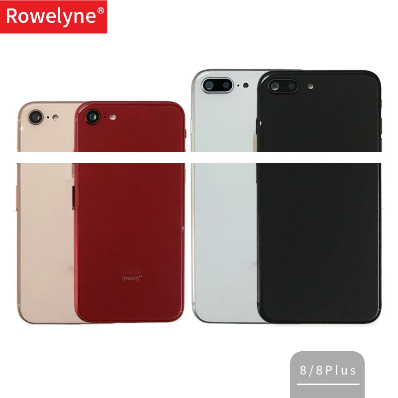 Высокое качество корпус s для iphone 8, 8 Plus 8 P задняя крышка батарейного отсека средняя рамка Шасси со стеклом в сборе CE или нет