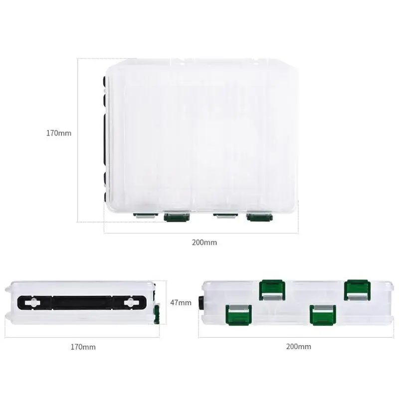 Double Layer Fishing Boxes Waterproof Plastic 30 Compartments Large Storage Case Fly Carp Fishing Accessories Tools Tackle Box