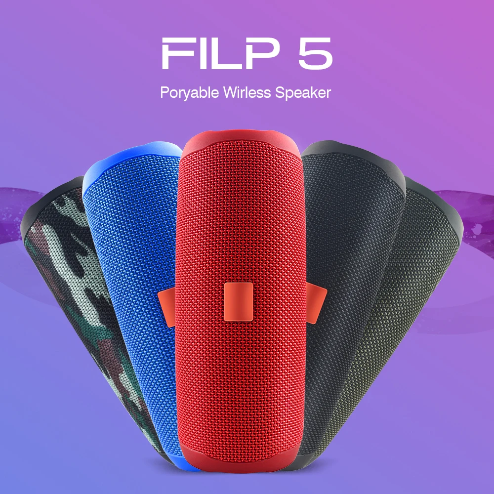 Bluetooth динамик Filp 5 водонепроницаемый портативный открытый беспроводной мини Колонка Поддержка TF карты стерео Hi-Fi коробки большие