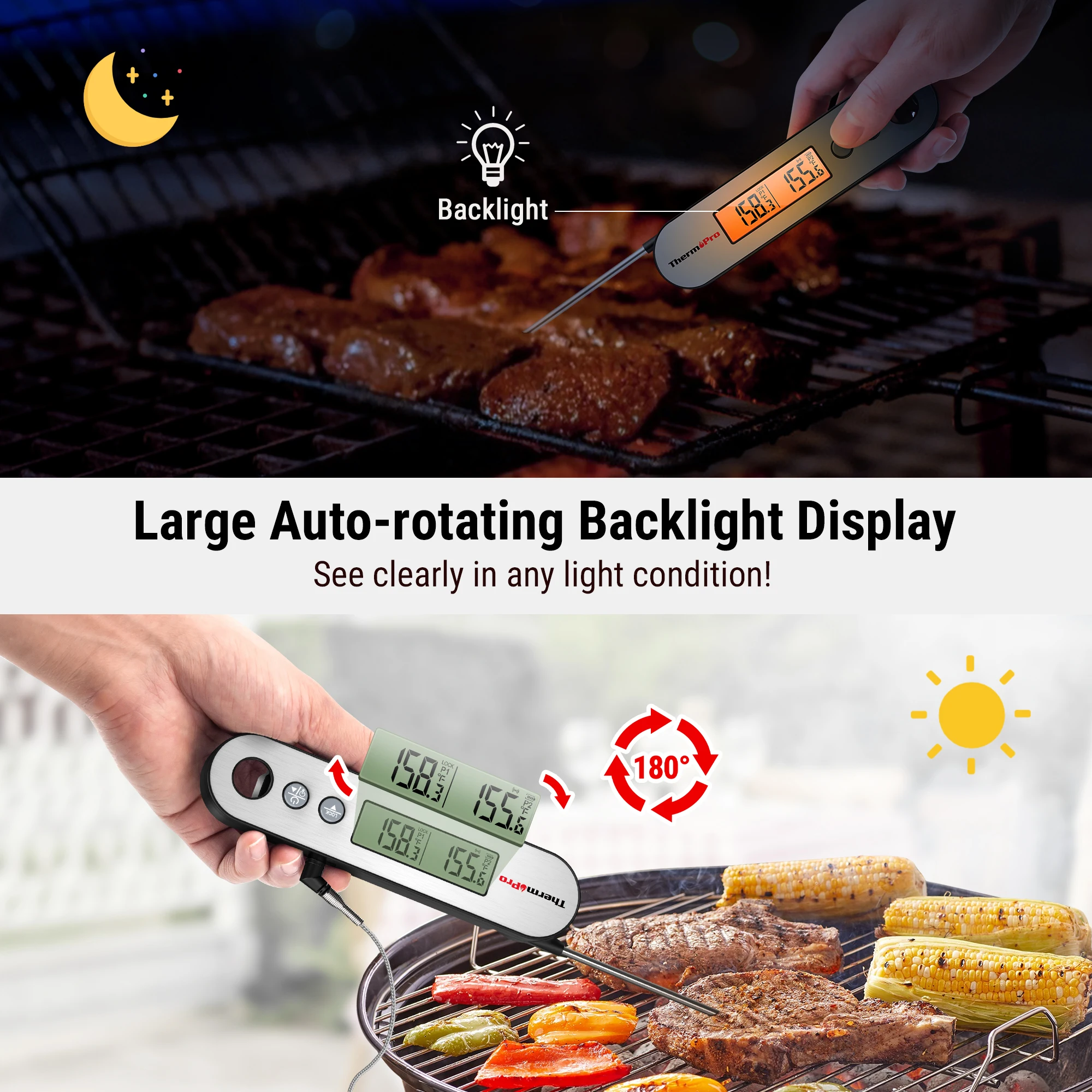 ThermoPro TP19H Digital Meat Thermometer for Cooking with