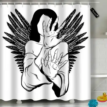 

Shower Curtain Set Angel Creative Tattoo