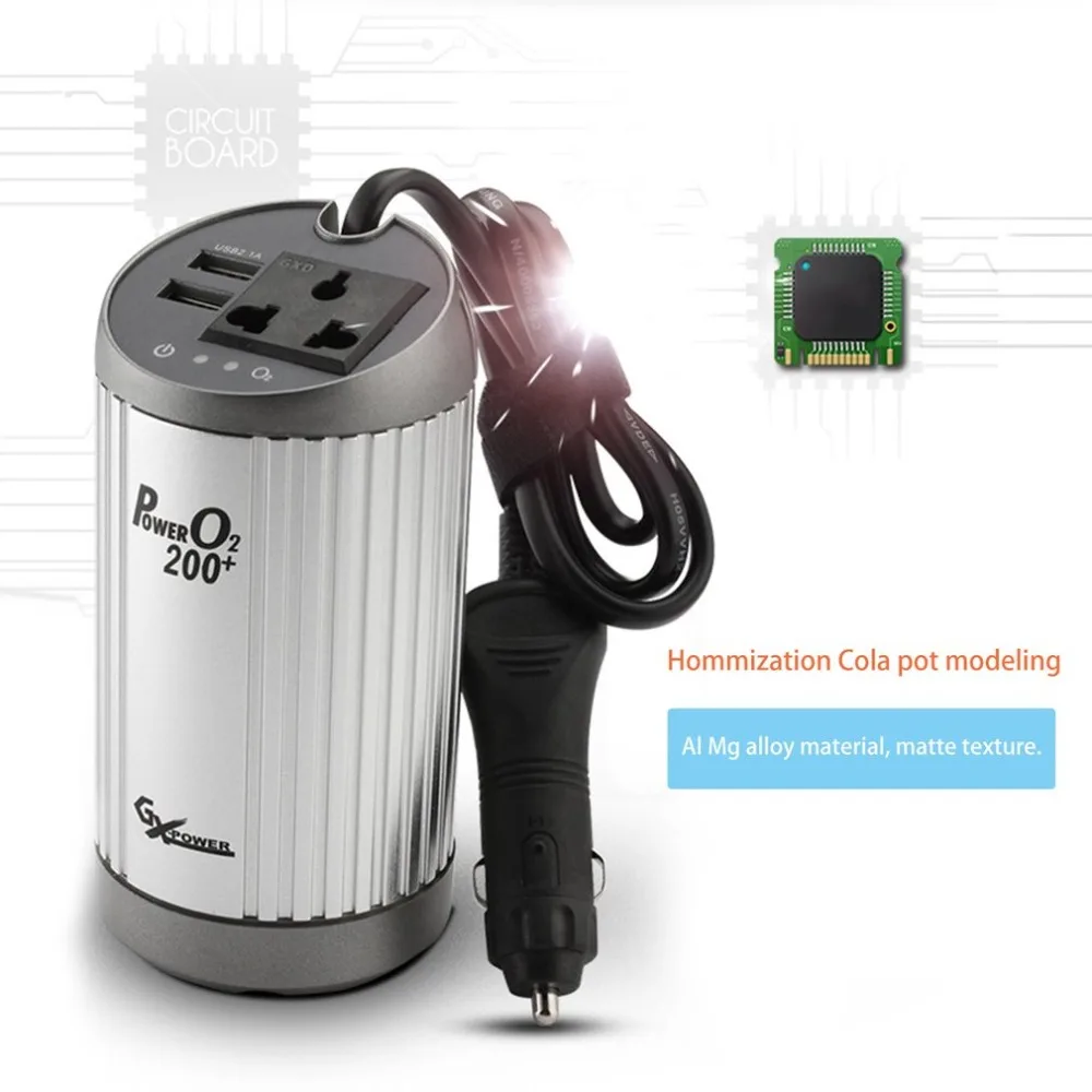 XP Anion Автомобильный источник питания 12 В до 220 В инвертор с двумя портами usb to-200