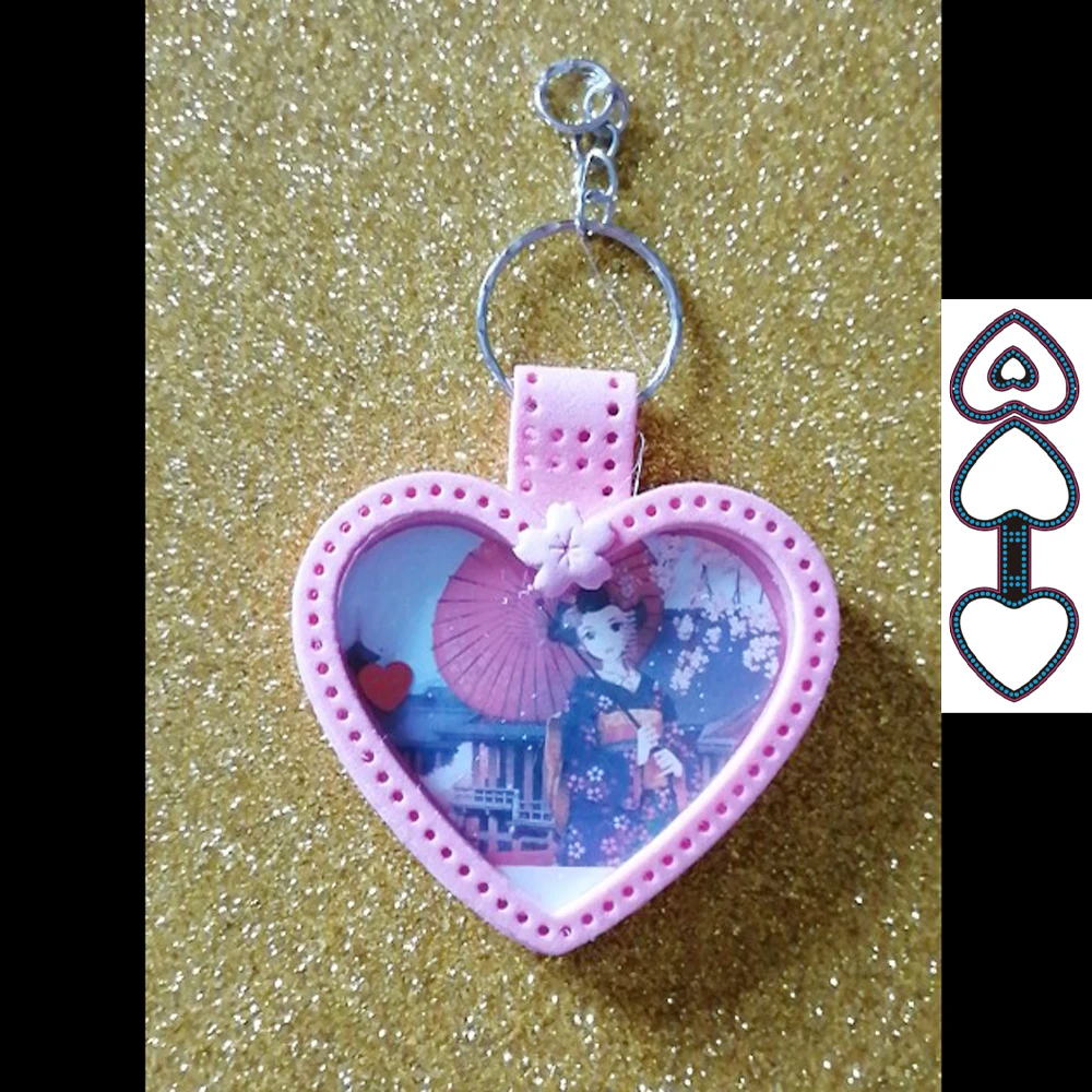 

New Die Cut Metal Cutting Die dieshaker Heart Paper Key Chain Scrapbook Paper Craft Card Punch Art Knife Cutter