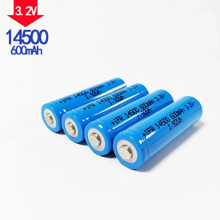 10 шт. LIFR 14500 3 2 V IFR14500 Li-Ion Батарея 600 мА/ч LiFePO4 AA Перезаряжаемые литиевых батарей