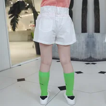 Детская одежда для девочек; коллекция года; сезон лето; стиль; шорты в Корейском стиле для больших мальчиков; Детские Популярные брюки в западном стиле; Модная одежда для маленьких девочек