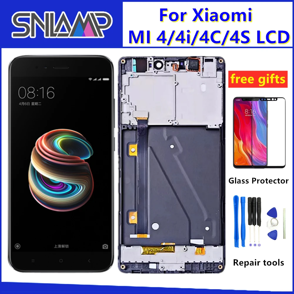 

5.0" Original Display For XIAOMi Mi4 MI4C Mi4i MI4S LCD Display Touch Screen Digitizer with Frame for Xiaomi Mi 4 4C 4i 4S LCD