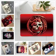 40x60 см, Противоскользящий коврик для ванной комнаты, вечерние ковры для Хэллоуина, декоративные ковры, скандинавские 3D принты с черепами, ковры для гостиной, спальни