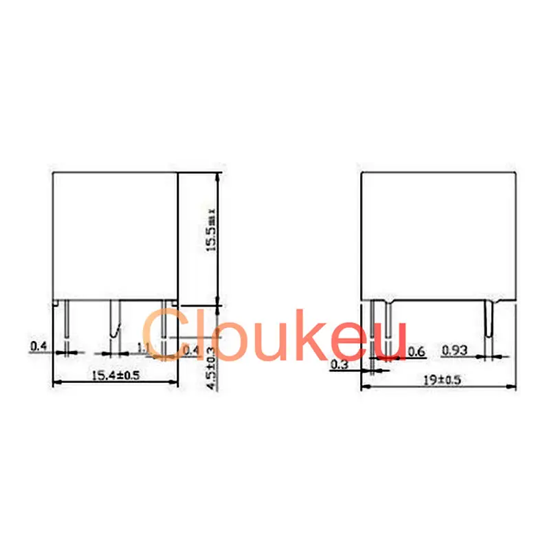 2 шт. реле DIP4 HJR-3FF-S-H 12VDC T73 10A 12V H