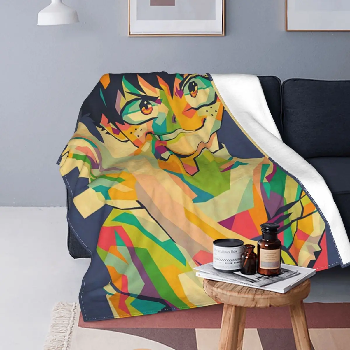 

My Hero Academia Midoriya Izuku Blanket Flannel Summer Anime Multifunction Soft Throw Blankets for Home Office Plush Thin Quilt