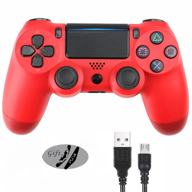Red Bluetooth 4,0 беспроводной джойстик для PS4 геймпады контроллер подходит для консоли sony Playstation 4 геймпад для ПК игровые аксессуары - Цвет: Red