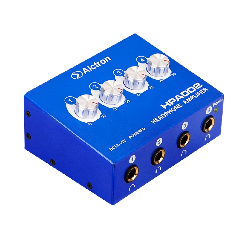 Alctron 4 Channel Portable Stereo Headphone Amplifier Mini Earphone Splitter Amp TRS RCA Headphones Jack US Plug 