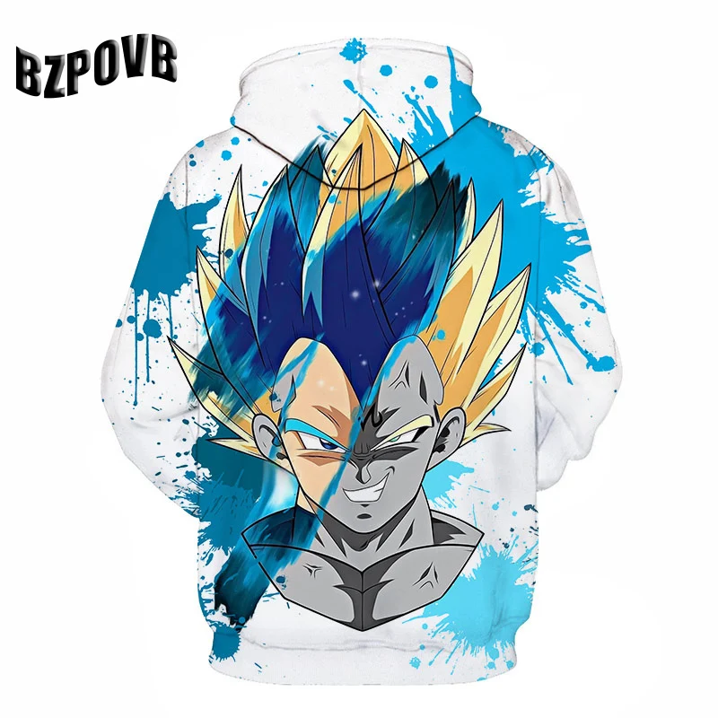 Dragon Ball Супер Broly 3D толстовки Толстовка мужская мода мультфильм аниме Печатный пуловер с круглым вырезом длинным рукавом Толстовка уличная