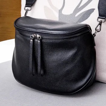 

Fashion Handbag Genuine Leather Waist Bag Lady Casual Tote Female Crossbody Bags For Women Messenger Purse Grey Shoulder Bag