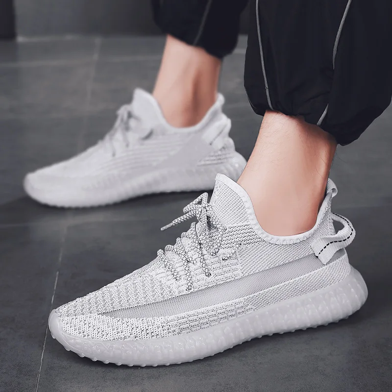 

2019 Summer New Style Running Athletic Shoes Men's Fly Netting Surface Breathable MEN'S Casual Shoes Low Top Versatile Korean-st